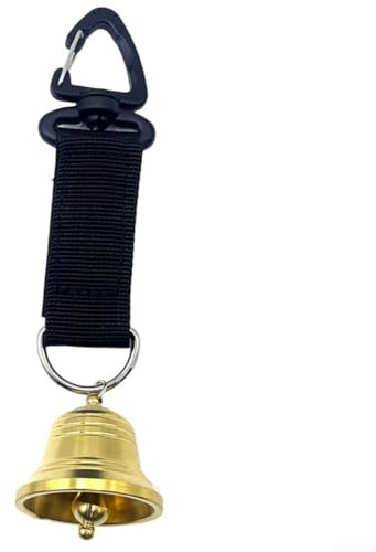 Bärenglocke aus Messing mit drehbarem Haken-Design (schwarz)