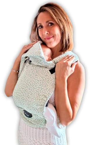 Amarsupiel - Babytrage Ergonomisch Neugeborene - Bequem und Einfach Anzupassen - Tragetuch für Neugeborene aus Baumwolle - Organisch & Atmungsaktiv - Kindertrage Rucksack (Wild Mint)