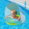 Bouée de natation pour bébé avec toit pare-soleil amovible UPF50+ Protection solaire Baldaquin et jouet console de jeu, anneau flottant, bouée gonflable, flotteur de natation pour tout-petit