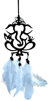 TregoArt Handgefertigte Ladung Ganesha Ji Auto Hängende Traumfänger für Auto Home Decor und Wandbehang - 1 Stück