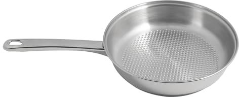 Artame ART91928 NORDICO, Poêle à frire Ø 28 cm, Triple fond, Poignée résistante à la chaleur, Fond nid d'abeille anti adhésif, Tous feux dont induction, Tout Inox