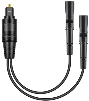 Eins zu zwei SPDIF Audiokabel, 1 männlich zu 2 weiblich, Digital Optical Splitter Adapter Kabel, Audio Adapterkabel für Digitalverstärker, Digitaler optischer Toslink-Audiosplitter, für Heimkino
