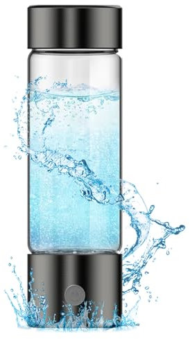 Vtizikl Hydrogen Water Bottle [420ml Portable] - Dual SPE/PEM Tech for Fast 3-Min Hydrogen Boost, BPA-Free & Leak-Proof Design, Ideal for Gym/Office/Travel -Wellness Gift 2025 (Black)