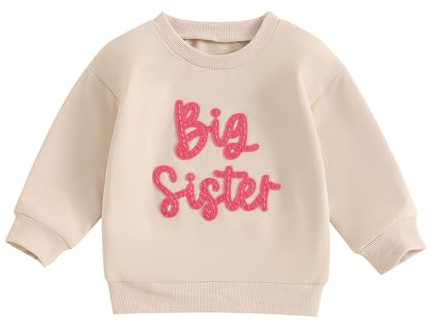 BeliBacca Big Sister Jumper Sweatshirt Long Sleeve T Shirt Top Toddler Kid Girl Spring Fall Outfit Clothes