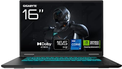 Gigabyte Gaming A16 CVH Portatile - 16,0, 165Hz WUXGA, Intel Core i7-13620H, NVIDIA RTX 5060, 16GB DDR5 5200MHz, 1 SSD Gen4 da 1TB, Due, garanzia di 2 anni, Dolby Atmos, Gaming A16 CVHI3ES894SD