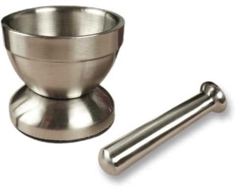 Fegtrtyoa Small Mortar and Pestle Set Household Stainless Steel Crusher Easy Crushing of Pills and Tablets