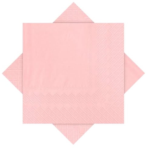 Cadimus Servietten Rosa, 60 Stück Einfarbige Servietten, 2-Lagigen Papierservietten, Geeignet für Partys, Hochzeiten, Catering und Den Täglichen Gebrauch, 25 x 25cm