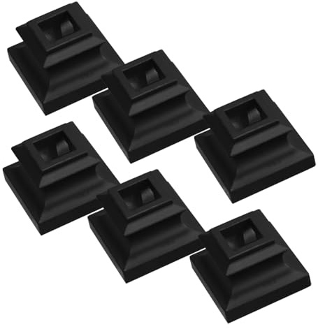 HOMSFOU 6pcs Iron Baluster Stair Shoe Connectors Post Base for Indoor Outdoor Steps Handrail Support Metal Fence Base Baluster Shoes Staircase Repair Kit