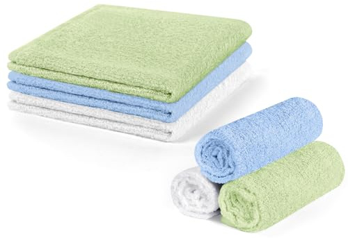 ALIIP 6-pack bambu-ansiktsdukar, 30 x 30 cm, ultramjuka och skonsamma återanvändbara flaneller för sminkborttagning och babyvård, lämplig för känslig hud