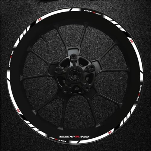 Felgen Aufkleber Reflektierende Felgenaufkleber Für Suzuki GSX-R750 GSX-R GSXR 750 GSX R750 17 Zoll – Felgenschutz-Set Motorrad Dekor Felgenaufkleber(Farbe 10)