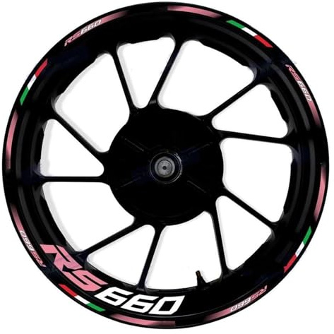 Felgen Aufkleber Motorrad-Felgenaufkleber Für Aprilia RS660 RS 660 17 Zoll Felgenaufkleber Nabenaufkleber Nachtreflektierend Dekorativ Motorrad Dekor Felgenaufkleber(Farbe 6)