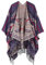 Urban GoCo Damen Poncho Stola Bohe Quaste Schal (#3 Navy blau)