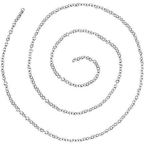 AURORIS - Rolokette aus Edelstahl ohne Verschluss Breite 2,5 mm Meterware - Länge 1 m