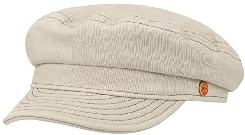 Mayser Altona Sunprotect Elbseglermütze Cap Ballonmütze UV-Schutz Handmade Made in EU Damen Herren Sommer Frühjahr Hellbeige 56 cm
