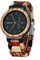 BEWELL 159A Männer Natürliche Holz Armbanduhr Multifunktions Quarz Analoge Uhr mit Datums- und Wochentagsanzeige Große Runde Zifferblatt