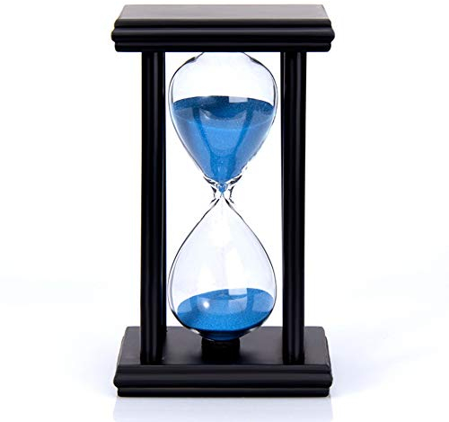 Sytaun 5/15/30 Min en Bois Horloge De Sable Sablier Cuisine École Sablier Minuterie Décor À La Maison Décoration dans La Vie Embellissement Noir + Blanc 15 Minutes
