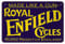 Royal Enfield Retro-Metall-Blechschild für Zuhause, Garage, Teller, Café, Pub, Motel, Kunst