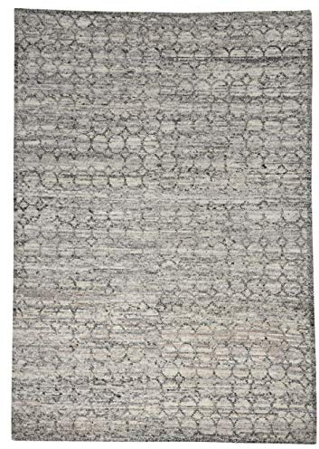Nachhaltiger Designer Luxus Teppich aus 100% Schurwolle (Tibet-Hochlandwolle); handgeknüpft, robust und unempfindlich | 60 x 90 cm | Fangri