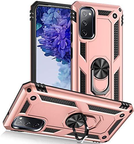 Yiakeng Samsung S20 FE Case, S20 FE Case, Silicone Shockproof Defense Bumper Armor Case Cover for Samsung S20 FE 5G (Rose Gold)