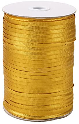 Cheriswelry Goldfarbene Maxi-Bänder, 100 m langes Schrägband, zum Nähen, Nähen, Säumen, Paspelieren, Quilten