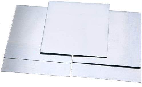 Lnanqing-cuivre bande Feuille de zinc à haute pureté Pure Zn Plaque de tôle Zn Feuille de métal 100mmx100mmx0.5mm pour outil électrique 5 pcs 5pcs, Haute pureté et durable