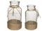 Glasvasen 2er-Set Mit Juteband Klein Und Groß Sternenanhänger Tischvasen Tischdekoration Weihnachtliche Dekoration Vase Blumenvase