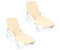 Lote 2 Tumbonas Lena Reciclable. para jardín, Patio, Piscina, Playa, terraza, áticos... Mobiliario para Interior y Exterior (Beige)