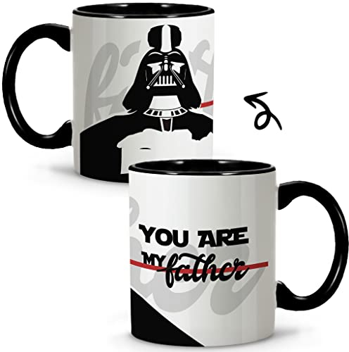 LolaPix Mug Vador. Fete des Peres. Cadeau Papa. Mug Original. Tasse en Céramique. 330 ml. Tu es mon père