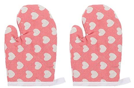 Kinder Backen Handschuhe 2Pcs Kinderofen Ofen Schnitth?he Hitzebest?ndige Ofenhandschuhe Küche Schnitthuhn Nicht- Slip- Backen Doppelofenhandschuhe