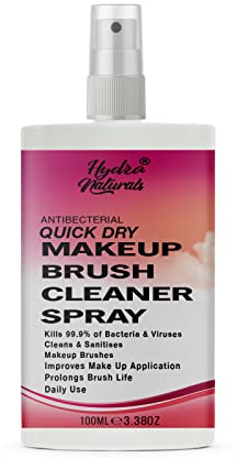Makeup Brush Cleaner Spray Quick Dry Antibacterial & Antiviral Disinfectant Liquid Easy to Use & Long-Lasting Instant Ready to Use, Professional Grade 100ml