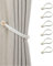 TSQZE Magnetische Vorhang Raffhalter, Boho Gardinenhaken Vorhanghalter Baumwolle Geflochten Vorhang Clip, Für Haus Büro Cafe Dekoration 50 cm lang- Beige (3 Pair)