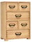 KIRIGEN Wood Storage Drawer Units Desktop Organiser Chest of Drawers Rustic Craft Cabinet 6 Drawers with Metal Handles Desk Supplies Organization Natural (4D6C-NA)