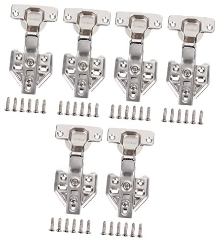 YARNOW Hydraulisches Scharnier für Küchenschrank Stahlscharniere 6 Stück Soft-close-türschließer Verstärkte Festigkeit