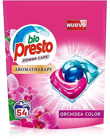 Bio Presto Power Caps Color Waschmittel, vordosiert, Kapseln, Packung mit 54 Waschgängen