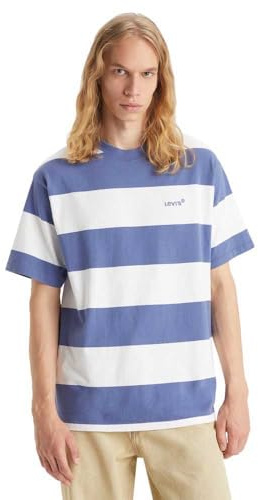 Levi's Red Tab Vintage Tee Men's T-Shirt, Cabana Stripe Coastal Fjord, XL