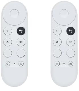 CRGANGZY Lot de 2 télécommandes vocales pour Google Chromecast 4K Snow Streaming Media Player, télécommande vocale de Remplacement pour Google TV G9N9N/GA01920-US/GA01923-US/GA01919-US/GA024