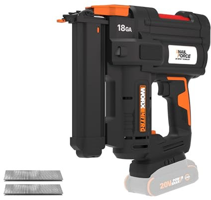 Worx Nitro 20V Cordless 18-Gauge Narrow Crown Stapler, Cordless Staple Gun Fires Up to 80 Staples/Min, Battery Powered Staple Gun with Tool-Free Jam Release WX844L.9 – Tool Only