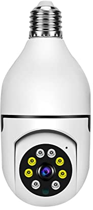 WiFi sin 1080P - Bombilla para cámara de seguridad, cámara de seguridad, cámara de seguridad, proyector de visión , detección de movimiento, audio bidireccional 2,4 GHz, 5 GHz