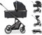 Osann Kombi-Kinderwagen Juntos inkl. Babywanne, Sportsitz, Regenverdeck - Coal