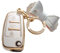 LDBKLGHJ porte clé voiture, porte clé audi, Coque de clé de voiture en souple à 3 boutons pour porte clef audi q3
