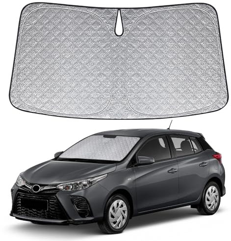 Parasol para Parabrisas Reemplazo para Toyota Yaris 2011-2024, Plegable Parasol para Parabrisas de Coche, Parasol para Parabrisas Delantero para Bloquear El 107% de Los Rayos UV