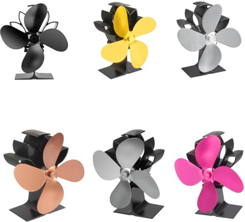 MAGICLULU Drinnen Wärmebetriebener Lüfter Kaminventilator Zubehör Für Holzöfen Pelletofen Innenventilator Vintage Ofenventilator Herdbrenner Gebläse Für Pelletöfen Holzofen Brennendes Holz