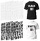 COMNICO 6 Blätter 215 Stück Buchstaben Aufbügeln und Zahlen für Kleidung 4,5 cm Buchstaben A bis Z und Zahlen 0–9, für T-Shirt Druck Textilien DIY-Handwerk (Schwarz + Weiß)
