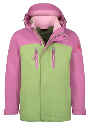 Trollkids Girls Bryggen 3in1 Jacket 164, Mallow pink