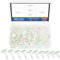 Glarks 125pcs 5 Größen klebriger PCB-Abstandshalter, weißer Stützhöhen-klebender isolierter Abstandshalter, der Snap-in-Pfosten sperrt Fester Clip isolierter Kleber Reverse Mount Abstandshalter