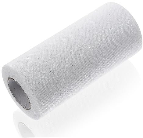 PHENOFICE 1 Rolle Netztüllstoff Gazerolle Ornament Geschenkverpackungstüll Tüllband Polyestermaterial Feine Verarbeitung Robust Langlebig