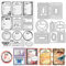 GLOBLELAND ATC Karten Clear Stamps Und Vintage Label Spitzenrahmen Schneidformen Set Für DIY Scrapbooking Kartenherstellung Dekorative Fotobuch Notizbuch