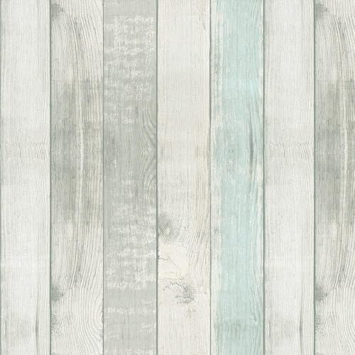 Carta autoadesiva rustica blu in legno shiplap per mensole per mobili da cucina, cassettiera, tavolo, credenza, pareti, mobili, decalcomania 45 x 496 cm