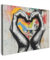 MuchoWow© Leinwand 40x30 cm Deko Schlafzimmer Aesthetic Leinwandbilder Wohnzimmer Gemälde Foto Geschenk Living Room Decoration Hände - Herz - Straßenkunst - Graffiti