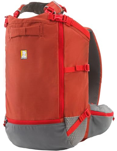 Ruffwear Hitch Hiker Dog Backpack Carrier, Pet Carrier Travel Bag, Integrated Harness & Padded Straps, Breathable & Comfy, Fully Ventilated, for XX-Small to Medium Pups up to 30kg, Red Clay, XX-Small